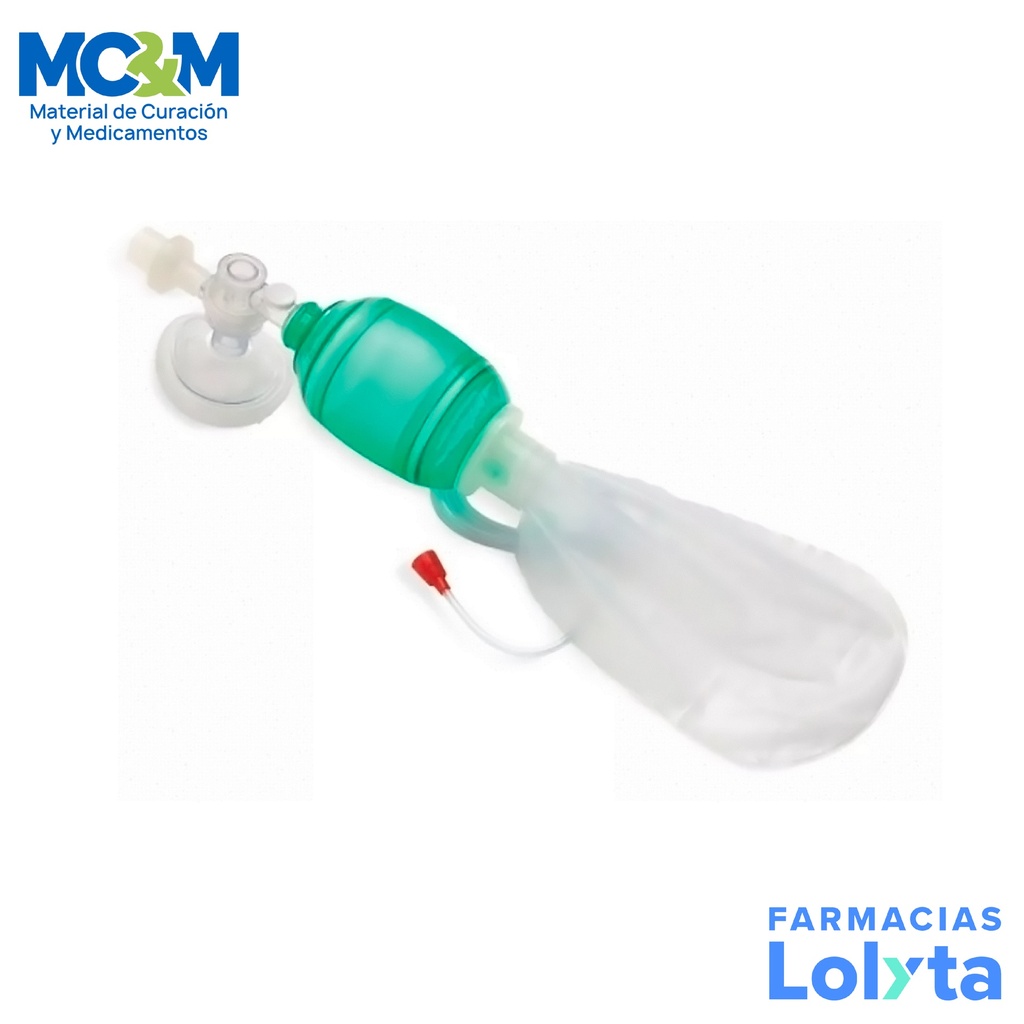 AMBU PEDIATRICO RESUCITADOR DESECHABLE CON MASACARILLA AF2000MB SUNMED
