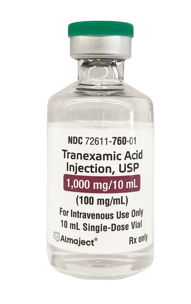 ACIDO TRANEXAMICO SOL INY 1G/10ML AMPULA