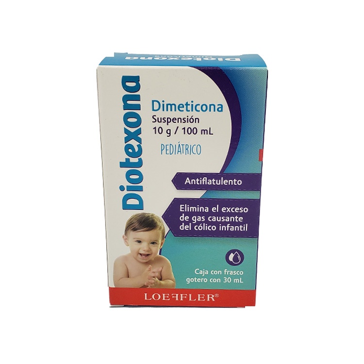 DIMETICONA SUSPENSION 10 G/100 ML FCO GOTERO C/30 ML DIOTEXONA PEDIATRICA LAB LOEFFLER