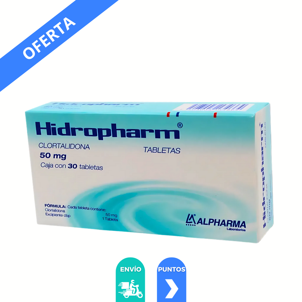 CLORTALIDONA 50 MG C/30 TAB HIDROPHARM LAB ALPHARMA