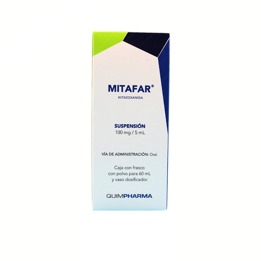 NITAZOXANIDA SUSPENSION 100 MG/5 ML C/60 ML MITAFAR LAB QUIMPHARMA