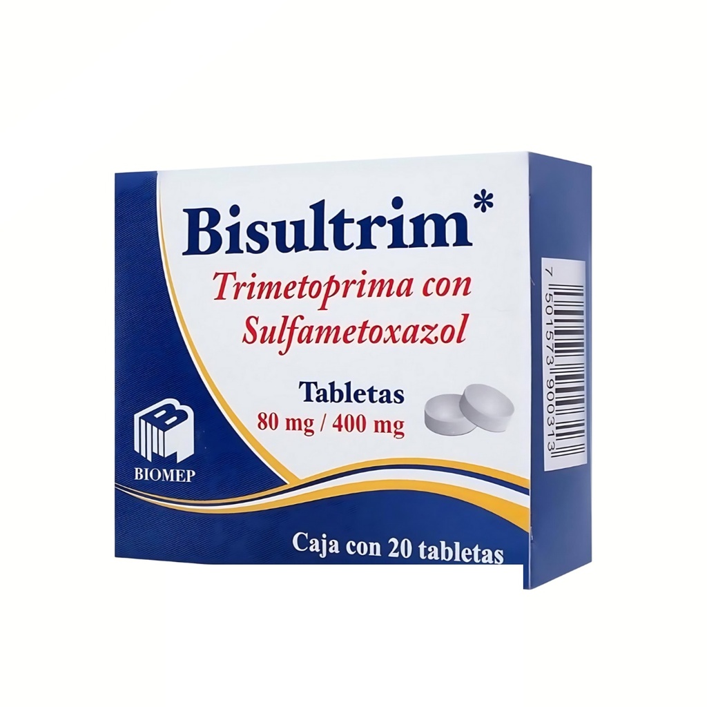 [2401] TRIMETOPRIMA SULFAMETOXAZOL 80/400 MG C/20 TAB BISULTRIM LAB BIOMEP