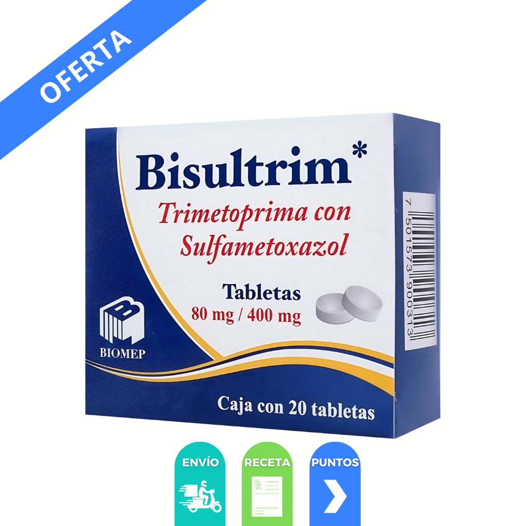 [2401] TRIMETOPRIMA SULFAMETOXAZOL 80/400 MG C/20 TAB BISULTRIM LAB BIOMEP