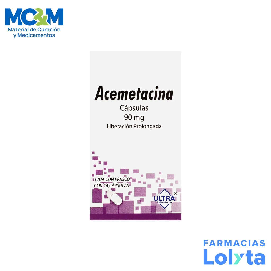 ACEMETACINA 90 MG C/14 CAP LP LAB ULTRA
