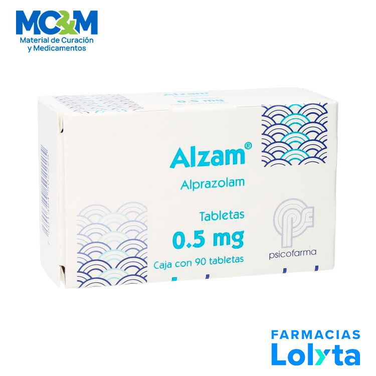 ALPRAZOLAM 0.5 MG C/90 TAB ALZAM LAB PSICOFRMA GRUPO II