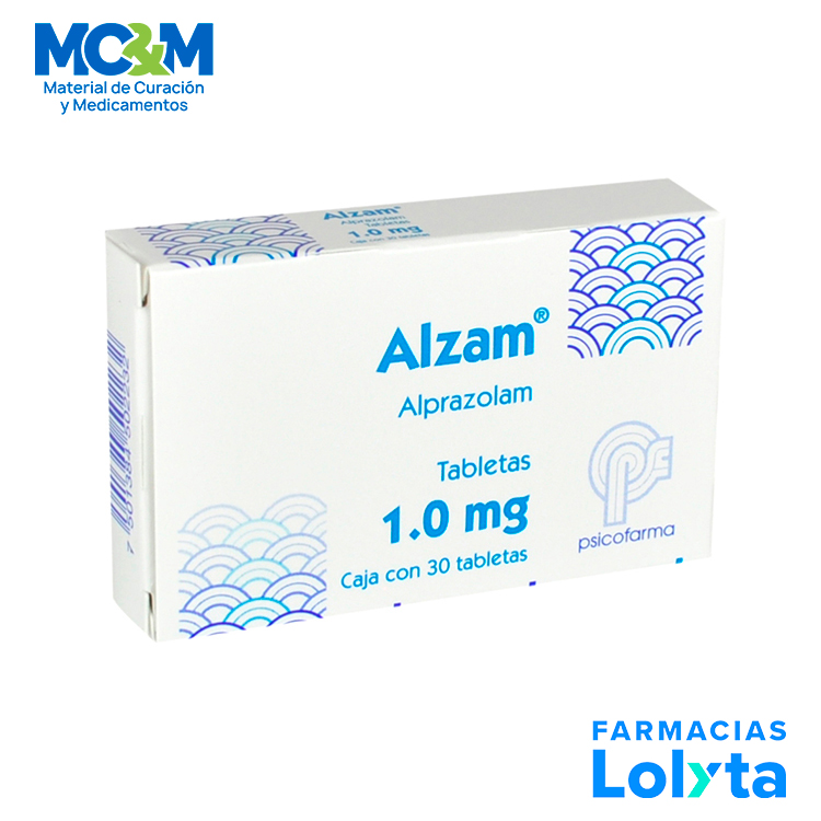 ALPRAZOLAM 1 MG C/30 TAB ALZAM LAB PSICOFARMA GRUPO II