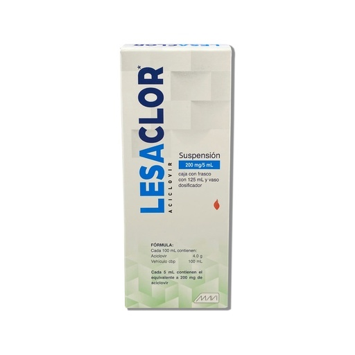 [10] ACICLOVIR 4G SUSP C/125 ML LESACLOR LAB MAVI