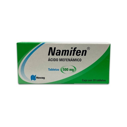 ACIDO MEFENAMICO 500 MG C/20 TAB NAMIFEN LAB NOVAG
