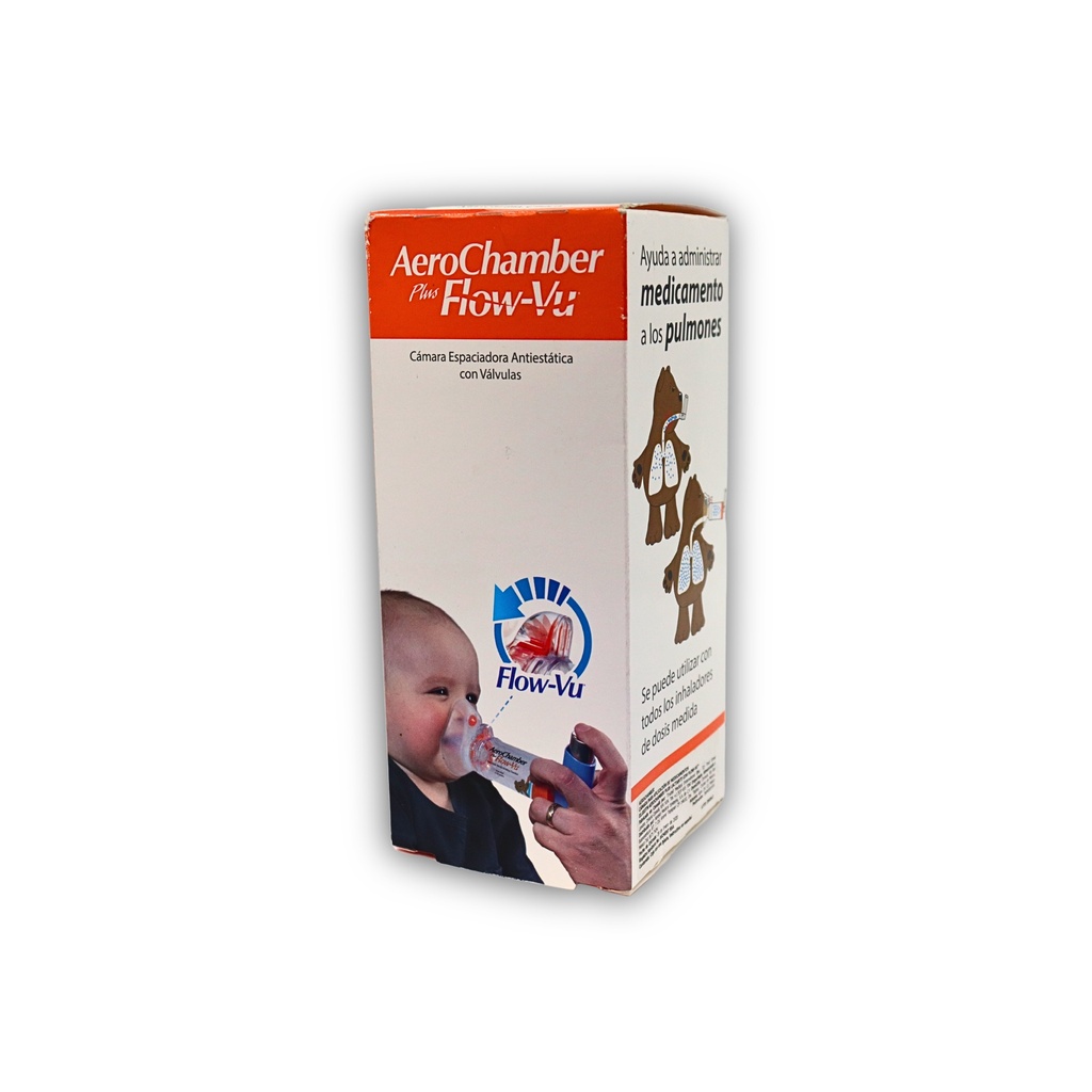 AEROCHAMBER PLUS FLOW-VU LACTANTE (0-18 MESES) CAMARA ESPACIADORA ANTIESTATICA CON VALVULAS PARA INHALADOR TRUDELL MEDICAL