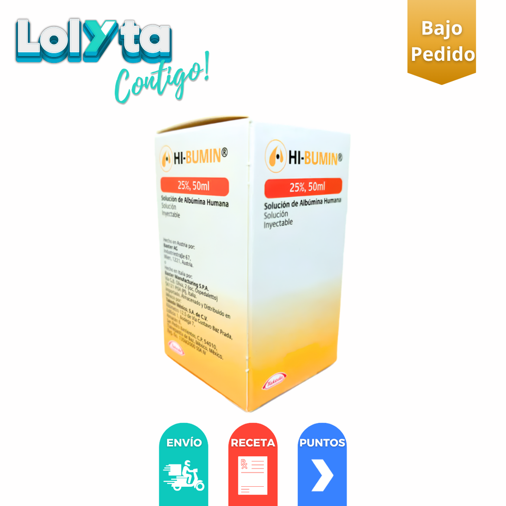 ALBUMINA HUMANA 25% SOL INY 12.5G/50ML
