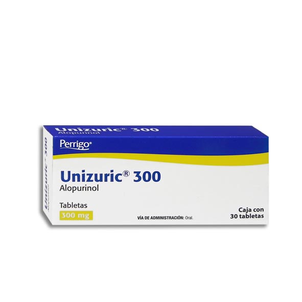 ALOPURINOL 300 MG C/30 TAB UNIZURIC LAB PERRIGO