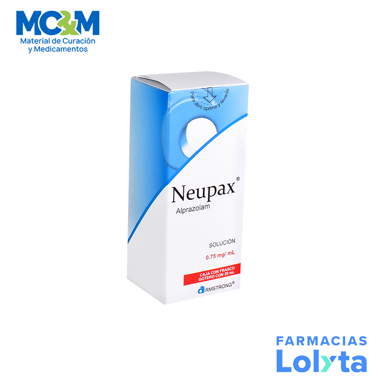 ALPRAZOLAM SOL ORAL 0.75 MG/ML FCO C/20 ML NEUPAX LAB ARMSTRONG GRUPO II
