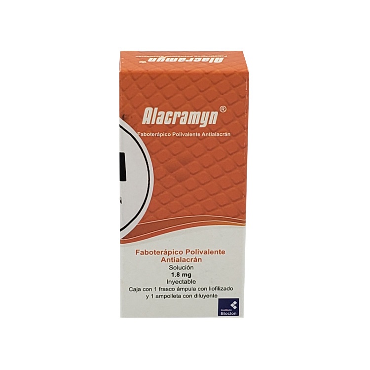 ALACRAMYN SOL INY 1.8 MG FABOTERAPICO POLIVALENTE ANTIALACRAN LAB SILANES