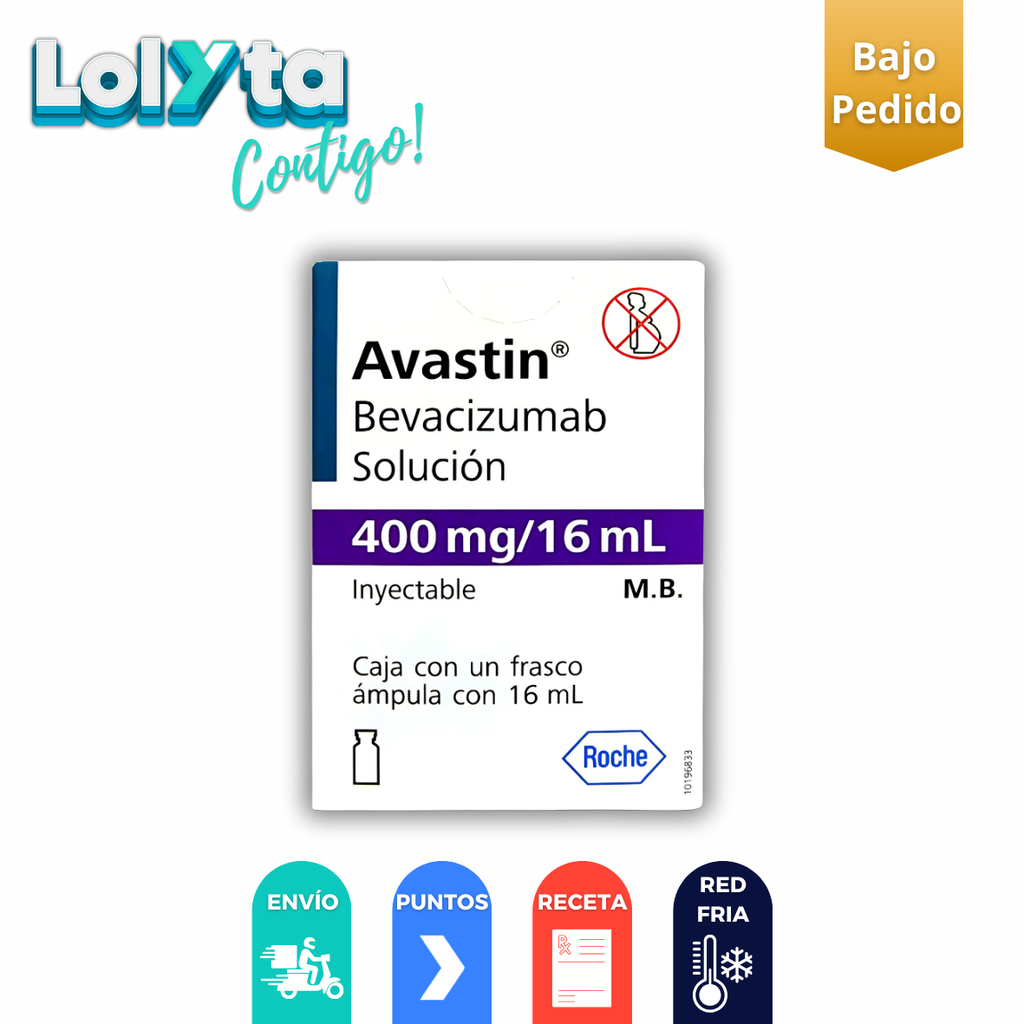 AVASTIN SOL INY 400 MG/16 ML BEVACIZUMAB LAB ROCHE (RF)