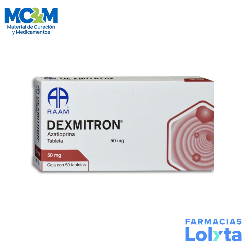 AZATIOPRINA 50 MG C/50 TAB DEXMITRON LAB RAAM