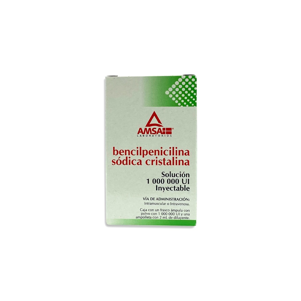 [125] BENCILPENICILINA SODICA CRISTALINA SOL INY 1 000 000 UI LAB AMSA
