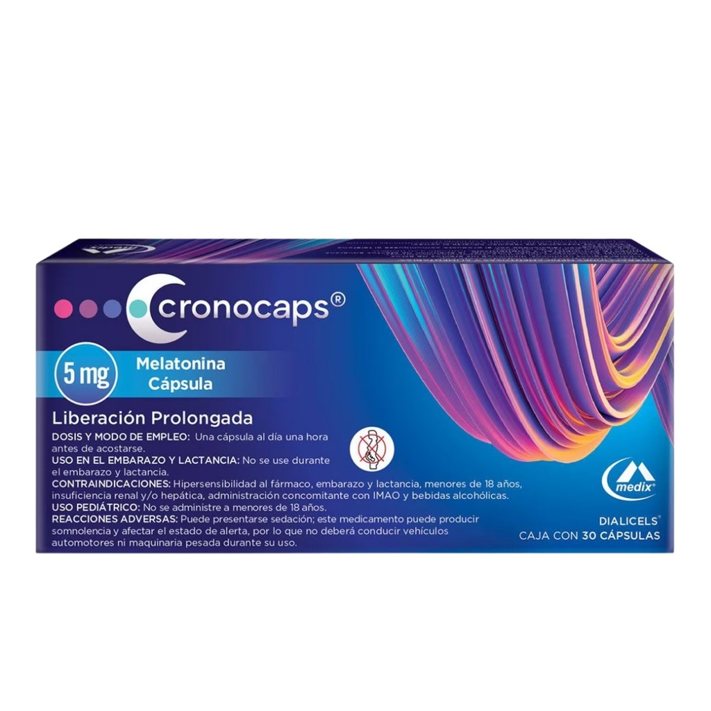 CRONOCAPS 5 MG C/30 CAP LP MELATONINA LAB MEDIX