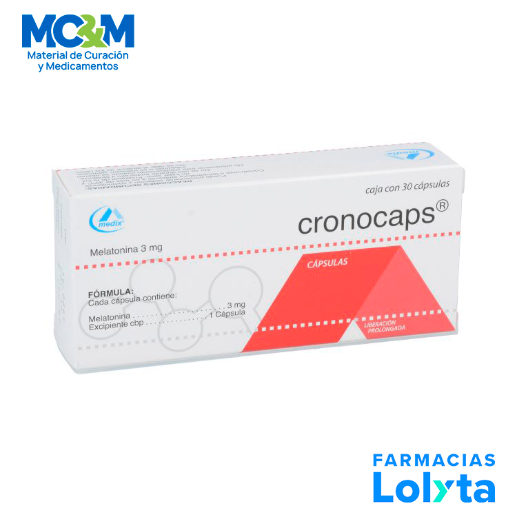 CRONOCAPS 3 MG C/30 CAP LP MELATONINA LAB MEDIX