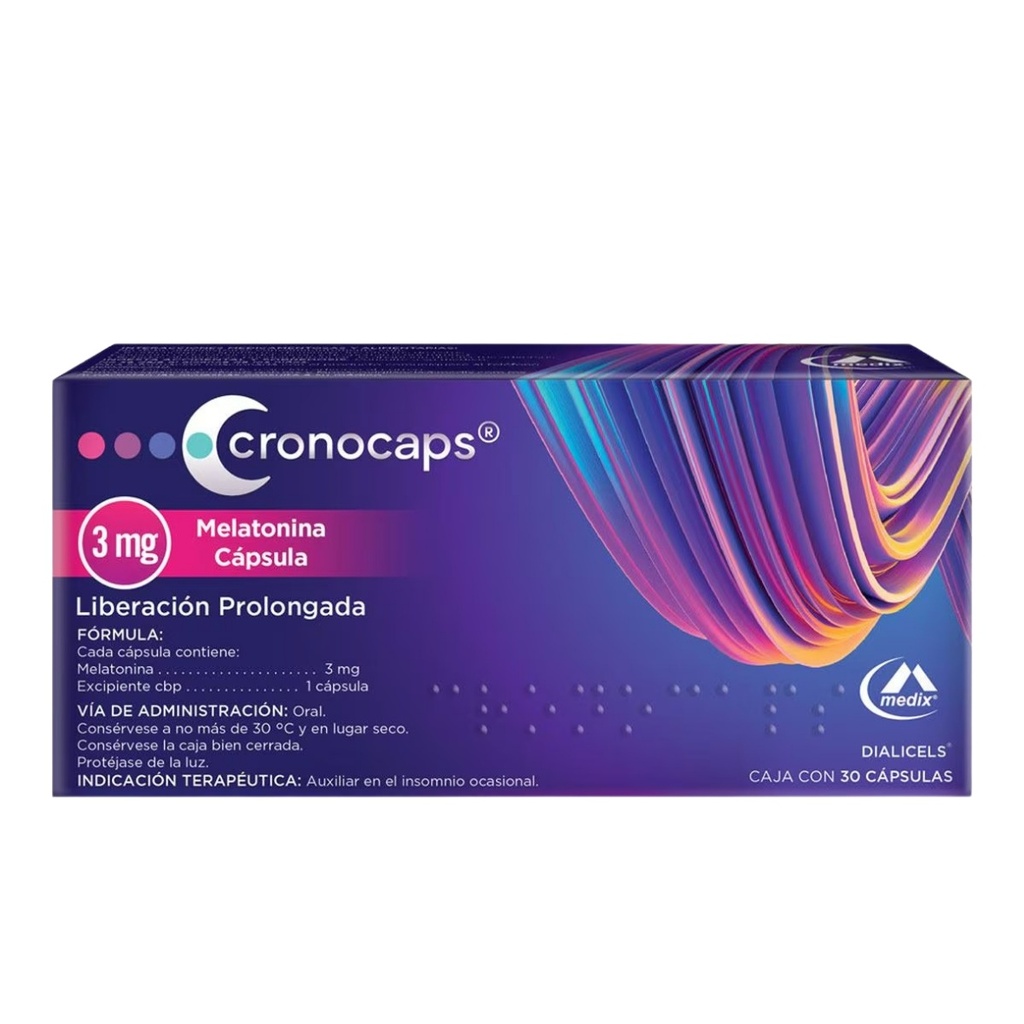 CRONOCAPS 3 MG C/30 CAP LP MELATONINA LAB MEDIX