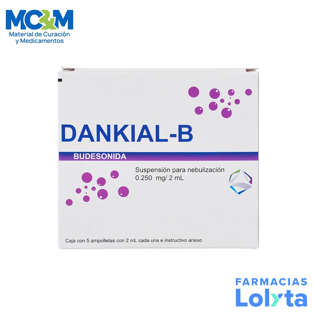 BUDESONIDA SUSP P/NEBULIZAR 0.250/2ML C/5 AMP (0.125 MG/ML) DANKIAL-B LAB DANKEL MEDICAL (PULMICORT)
