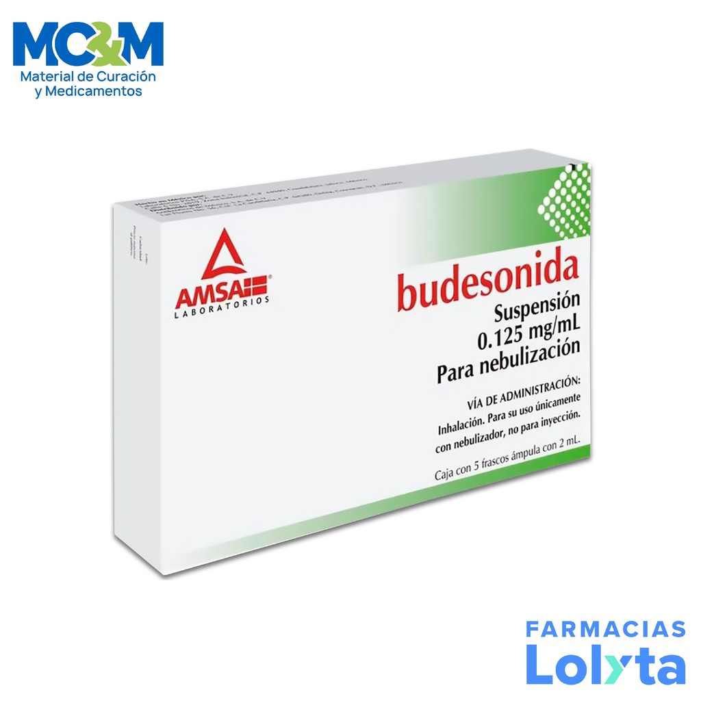 BUDESONIDA SUSP P/NEBULIZAR 0.125 MG/ML C/5 AMP 2 ML LAB AMSA (PULMICORT)