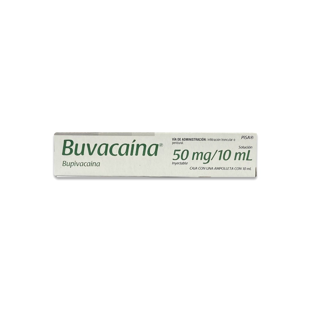 [155] BUPIVACAINA SOL INY 50 MG/10 ML C/1 AMP BUVACAINA LAB PISA