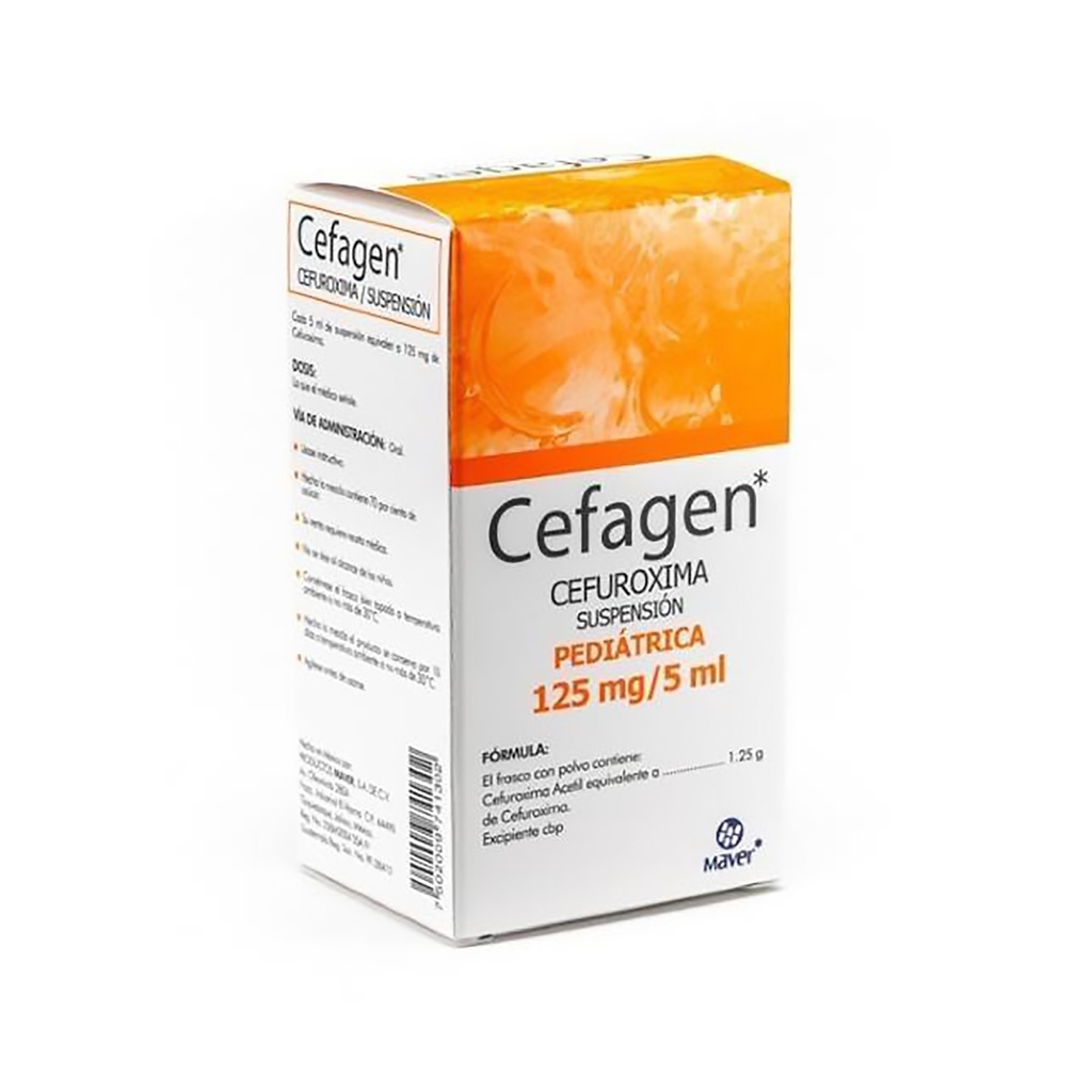 [219] CEFUROXIMA SUSPENSION PEDIATRICA 125 MG/5 ML C/50 ML CEFAGEN LAB MAVER