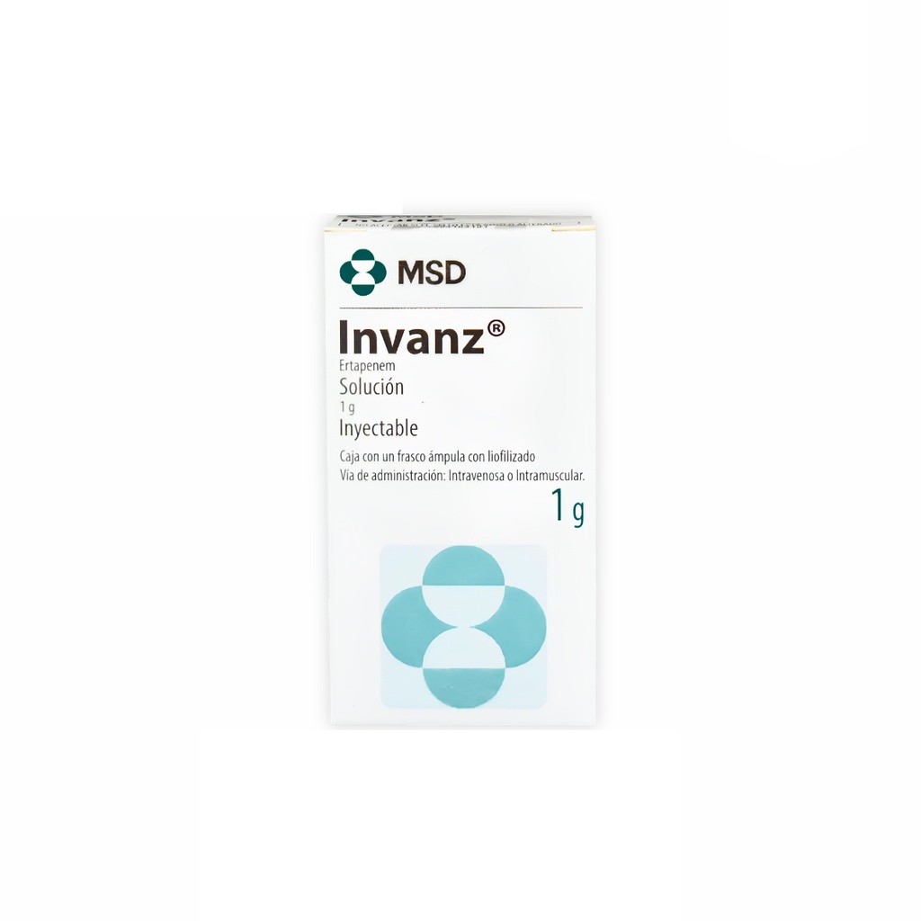 INVANZ SOL INY 1 G ERTAPENEM LAB MSD