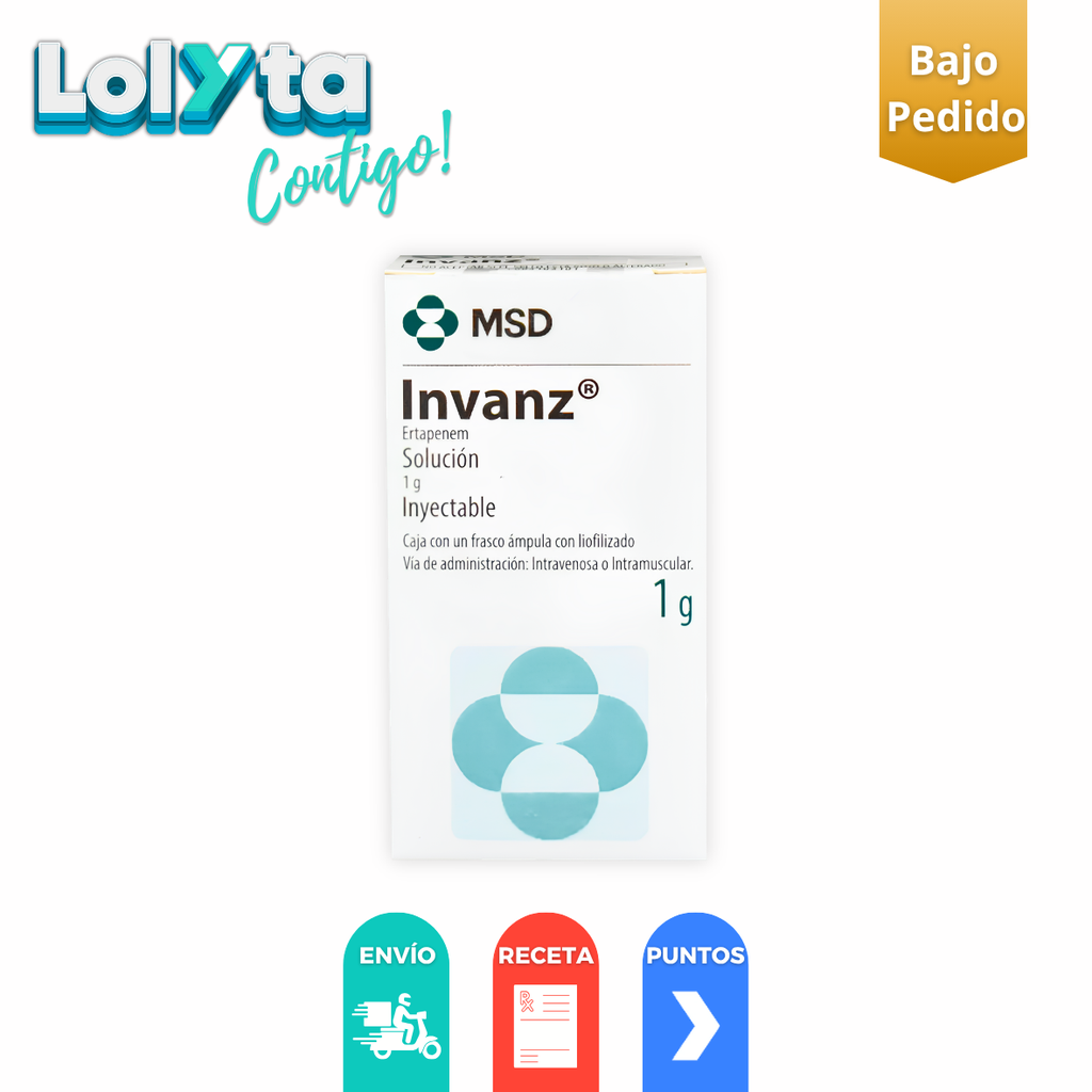 INVANZ SOL INY 1 G ERTAPENEM LAB MSD