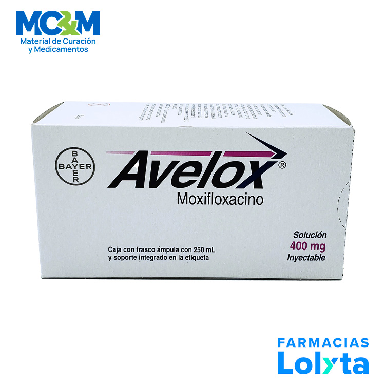 AVELOX SOL INY 400 MG/250 ML MOXIFLOXACINO LAB BAYER
