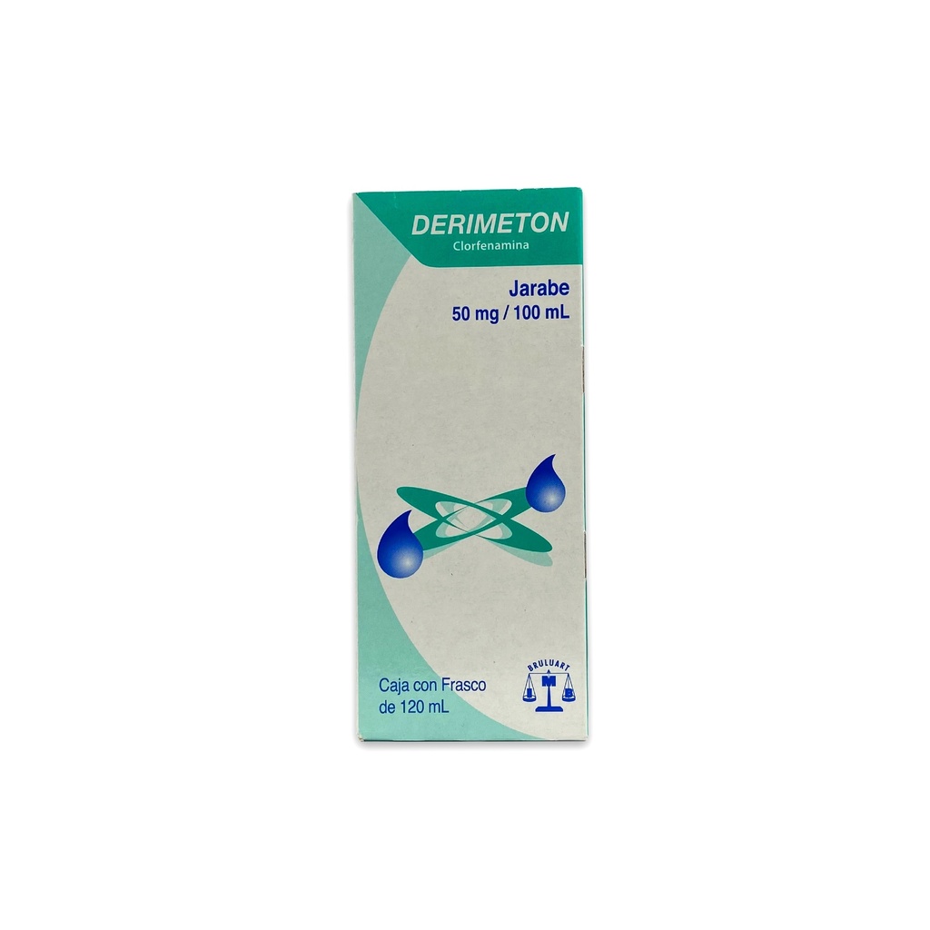 CLORFENAMINA JARABE 50MG/100ML C/120ML DERIMETON LAB BRULUART