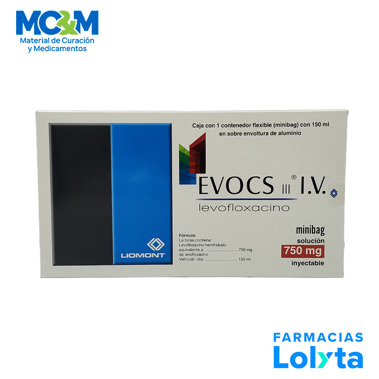 EVOCS III I.V. SOL INY 750 MG/150 ML LEVOFLOXACINO LAB LIOMONT