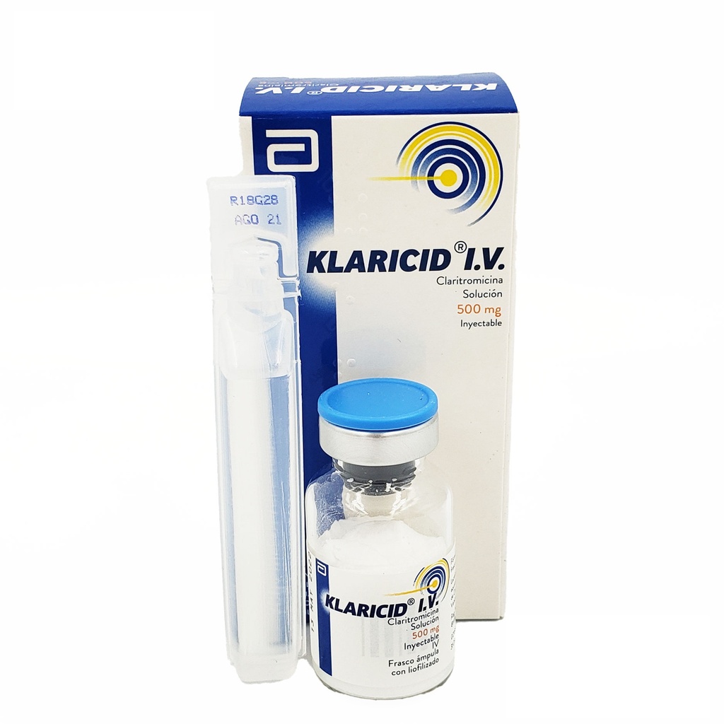 KLARICID I.V. SOL INY 500 MG CLARITROMICINA LAB ABBOTT