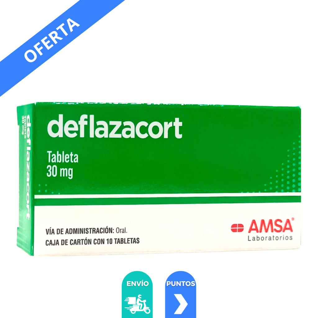 DEFLAZACORT 30 MG C/10 TAB LAB AMSA