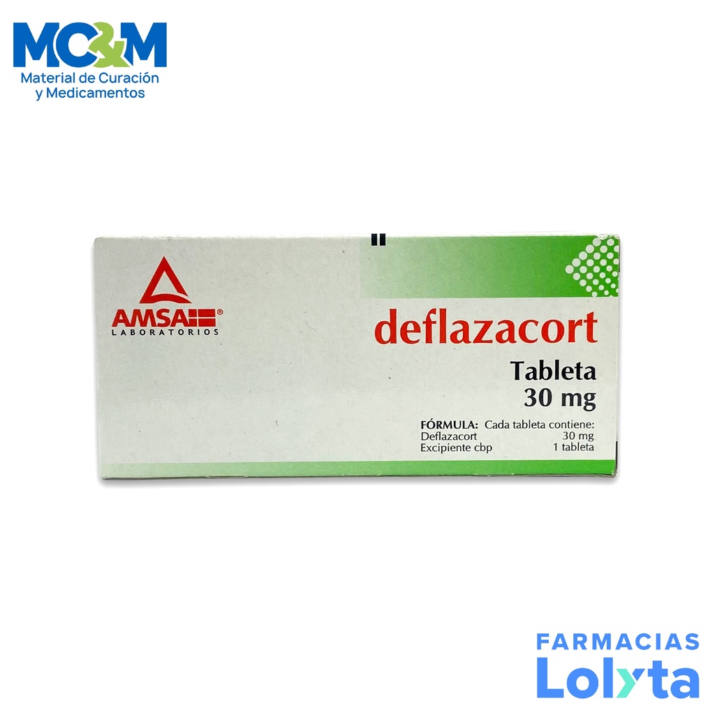 DEFLAZACORT 30 MG C/10 TAB LAB AMSA