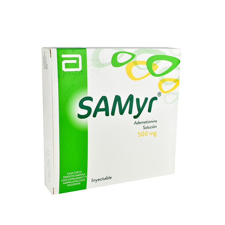 SAMYR SOL INY 500 MG C/5 AMP ADEMETIONINA LAB ABBOTT