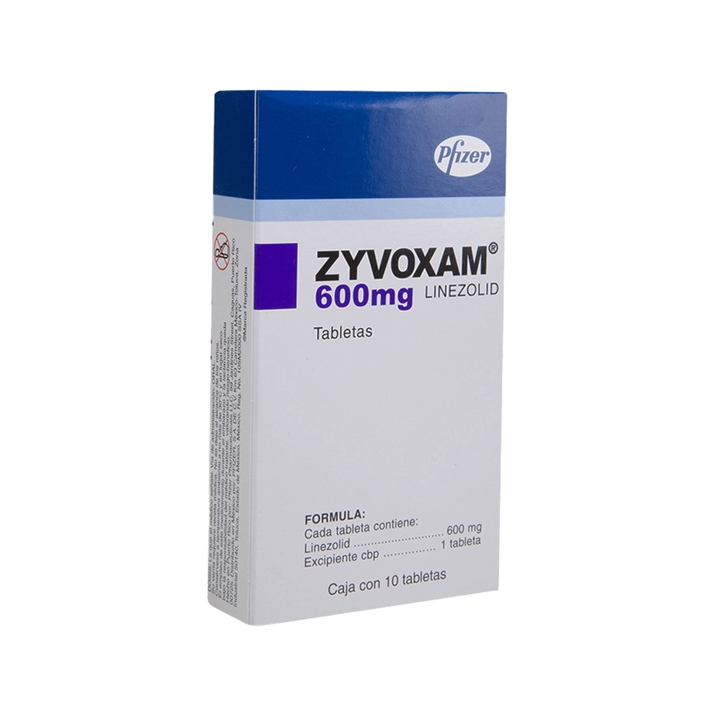 [349] ZYVOXAM 600MG C/10 TAB LINEZOLID LAB PFIZER