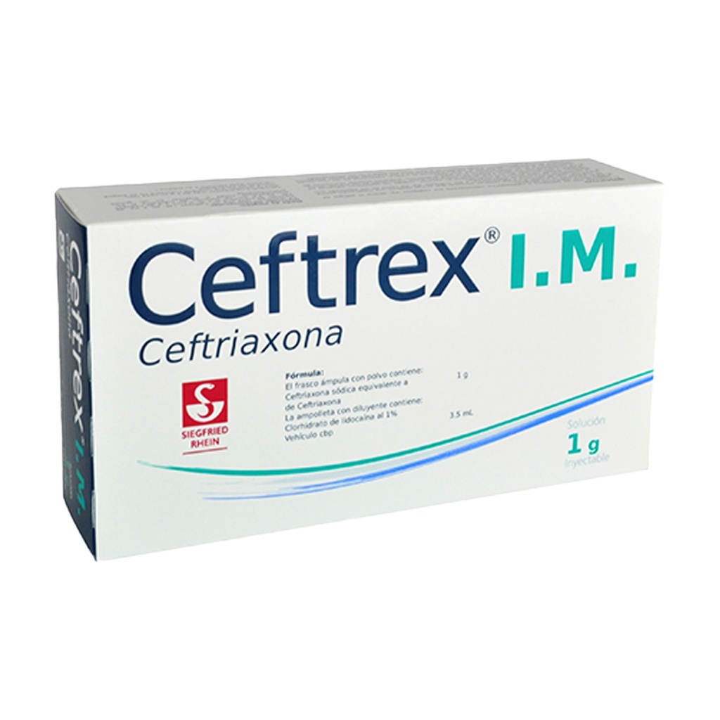 CEFTREX SOL INY 1 G IM CEFTRIAXONA LAB SIEGFRIED