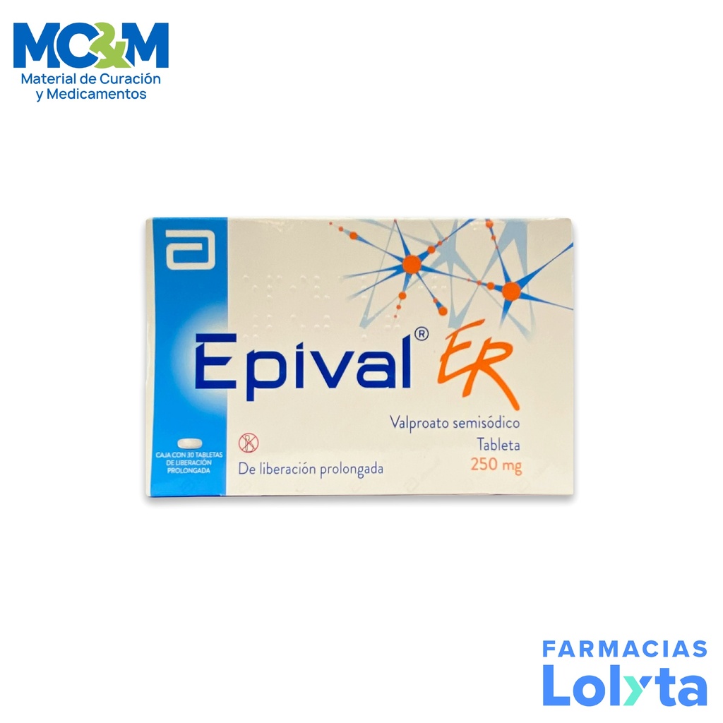 EPIVAL ER 250 MG C/30 TAB VALPROATO SEMISODICO LAB ABBOTT
