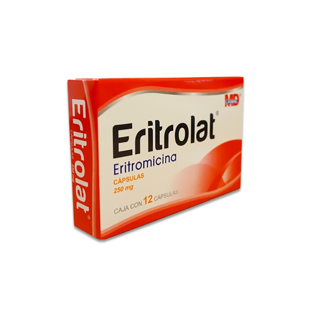 ERITROMICINA 250 MG C/12 CAP ERITROLAT LAB LIFERPAL