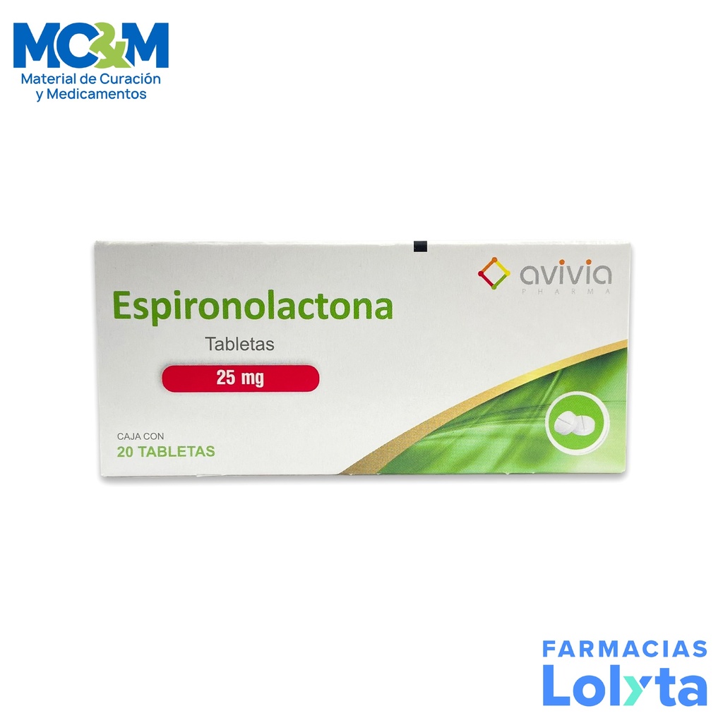 ESPIRONOLACTONA 25 MG C/20 TAB LAB AVIVIA