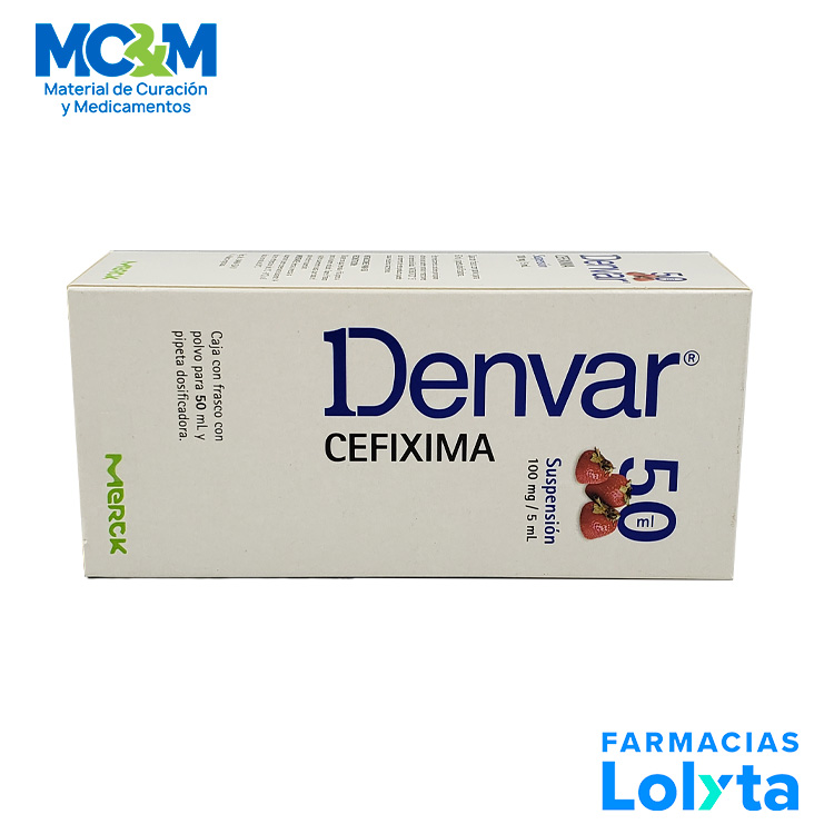 DENVAR SUSPENSION 100MG C/50ML CEFIXIMA LAB MERCK