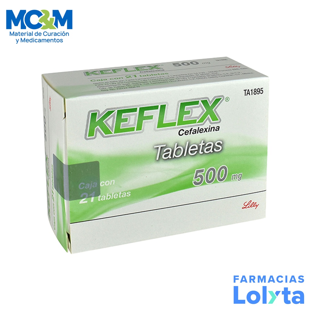KEFLEX 500 MG C/21 TAB CEFALEXINA LAB LILLY