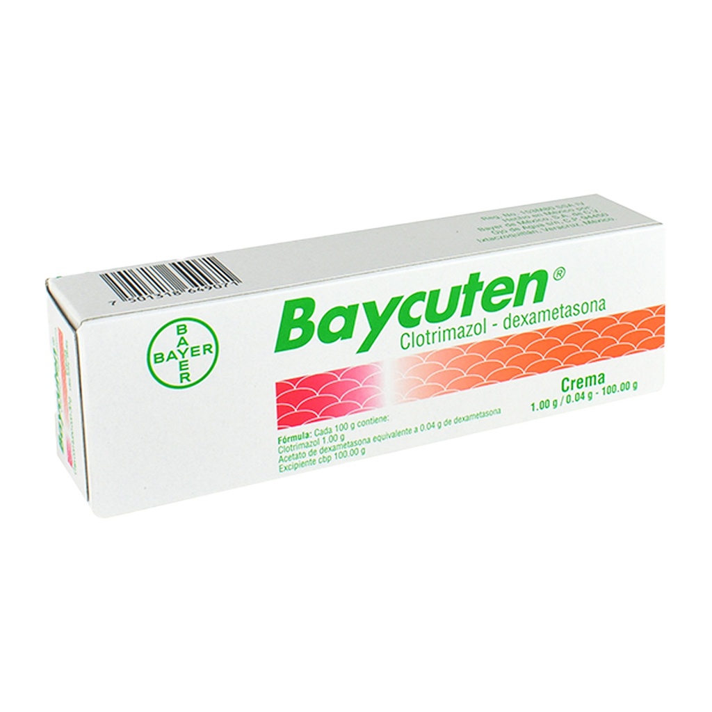 [407] BAYCUTEN CREMA 1.00/0.04/100.00 G CLOTRIMAZOL DEXAMETASONA C/30 G LAB BAYER