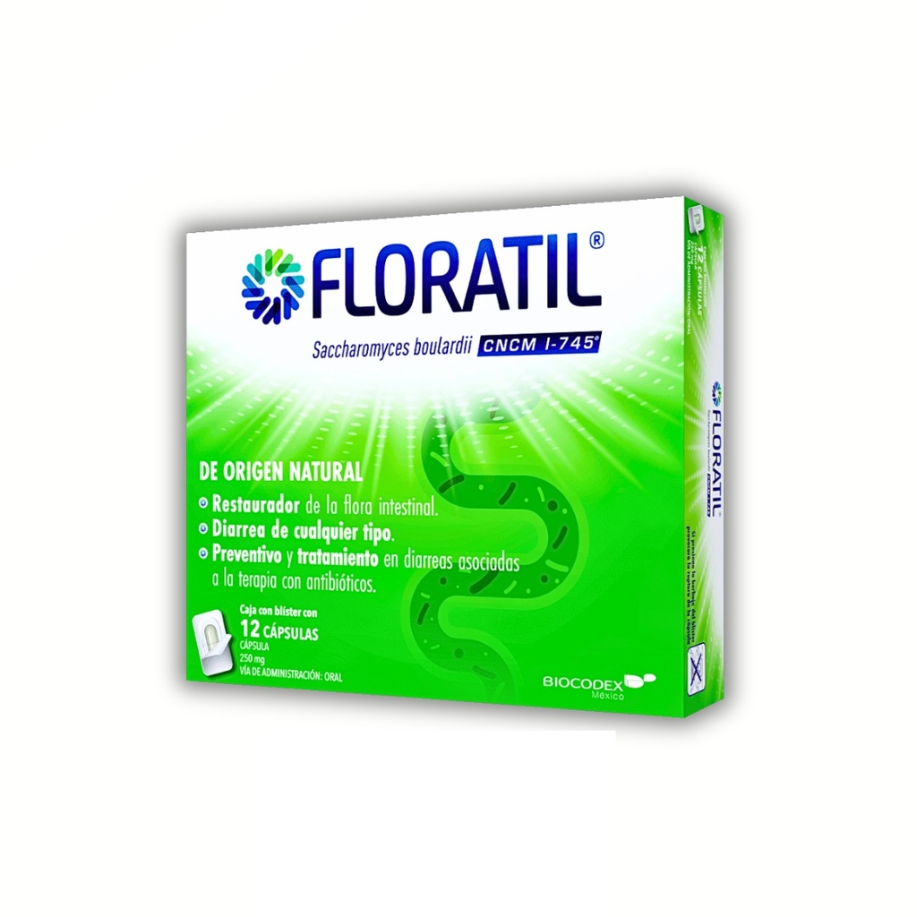 FLORATIL 250 MG C/12 CAP SACCHAROMYCES BOULARDII LAB BIOCODEX