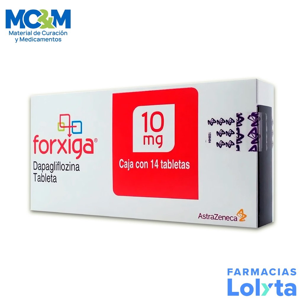FORXIGA 10 MG C/14 TAB DAPAGLIFLOZINA LAB AZTRAZENECA