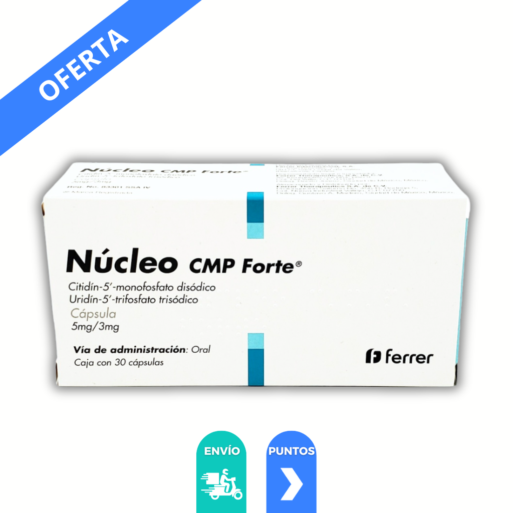 NUCLEO CMP FORTE 5MG/3MG C/30 CAP CITIDIN URIDIN LAB FERRER