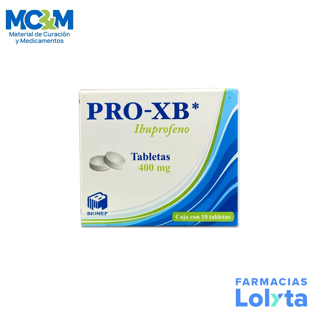 IBUPROFENO 400 MG C/10 TAB PRO-XB LAB BIOMEP