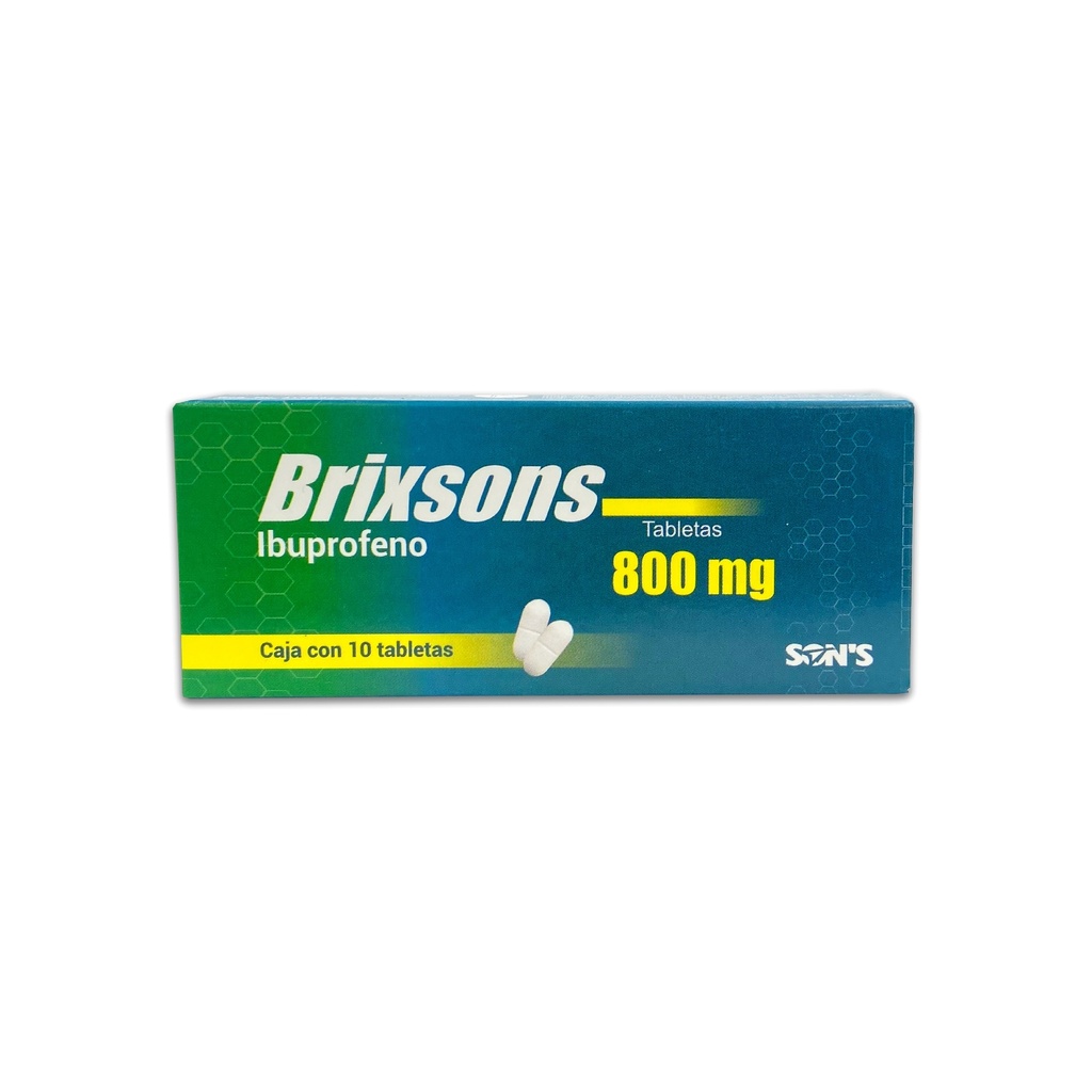 IBUPROFENO 800 MG C/10 TAB BRIXSONS LAB SONS
