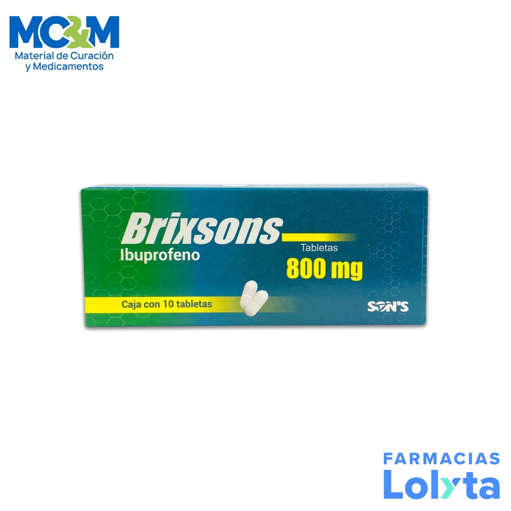 [475] IBUPROFENO 800 MG C/10 TAB BRIXSONS LAB SONS